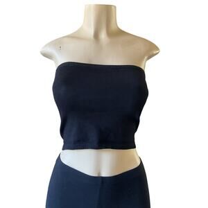Vintage 1991 Armani Exchange A|X Black Tube Top XS Made in Hong Kong